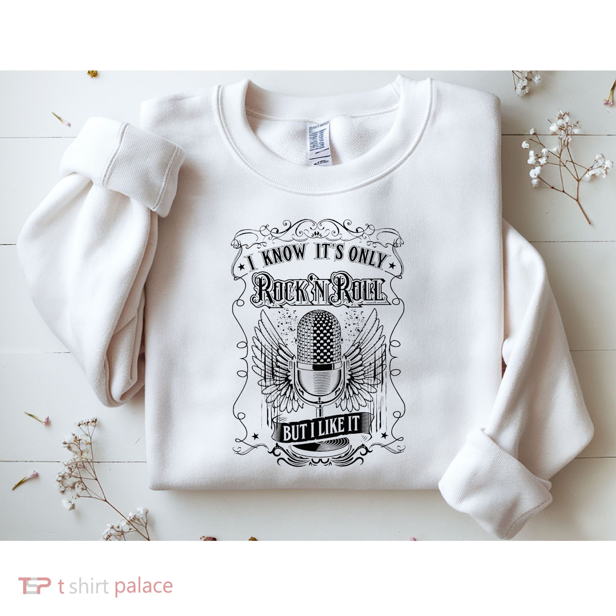 Know ItS Rock And Roll But I Like It Retro Microphone Sweatshirt