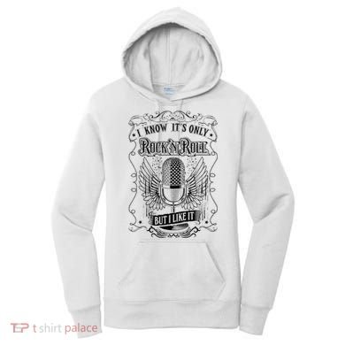 Know ItS Rock And Roll But I Like It Retro Microphone Women's Hoodie