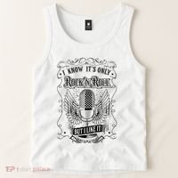 Know ItS Rock And Roll But I Like It Retro Microphone Tank Top thumb 2