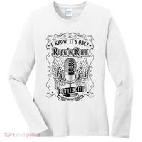 Know ItS Rock And Roll But I Like It Retro Microphone Women's Long Sleeve Shirt thumb 0