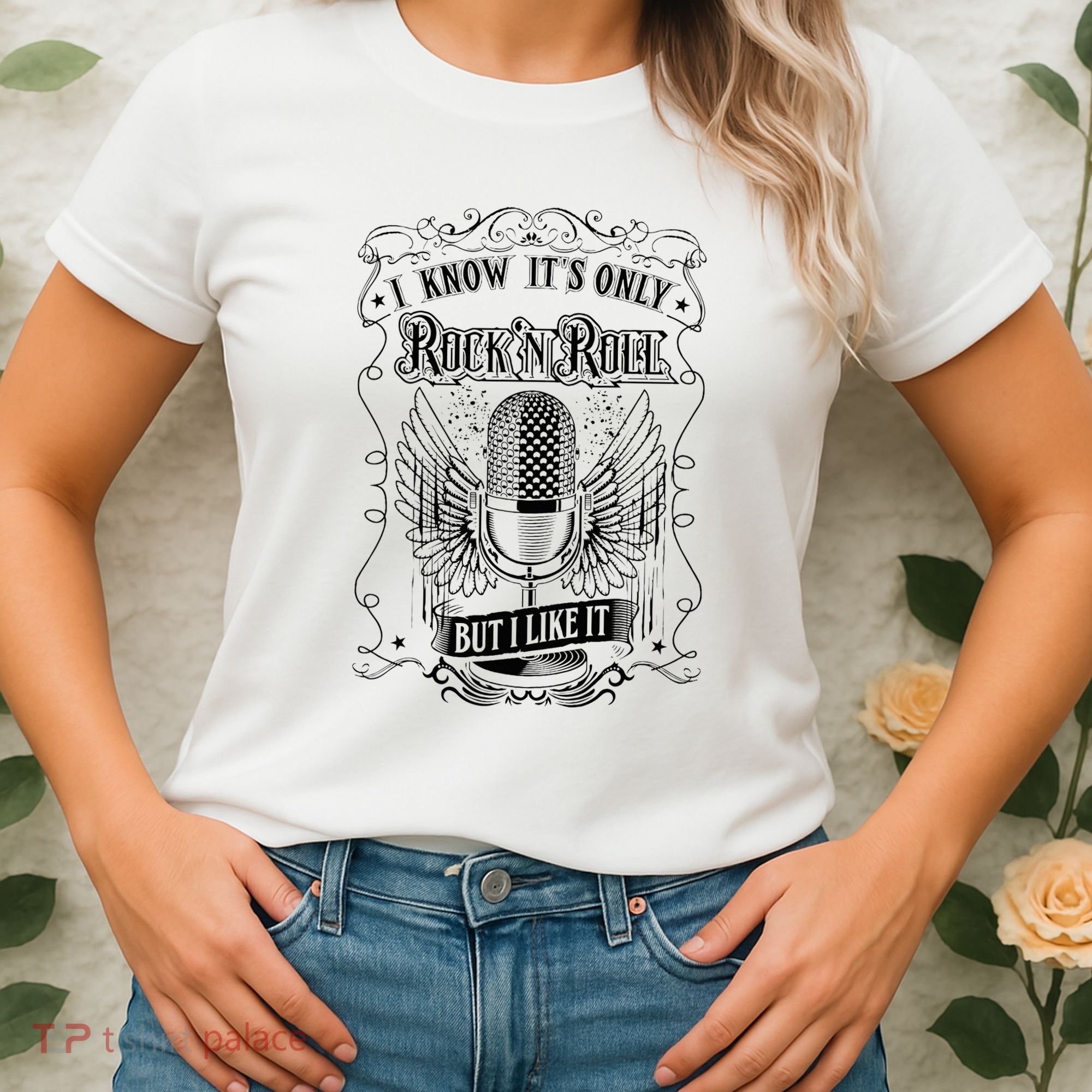Know ItS Rock And Roll But I Like It Retro Microphone Women's T-Shirt