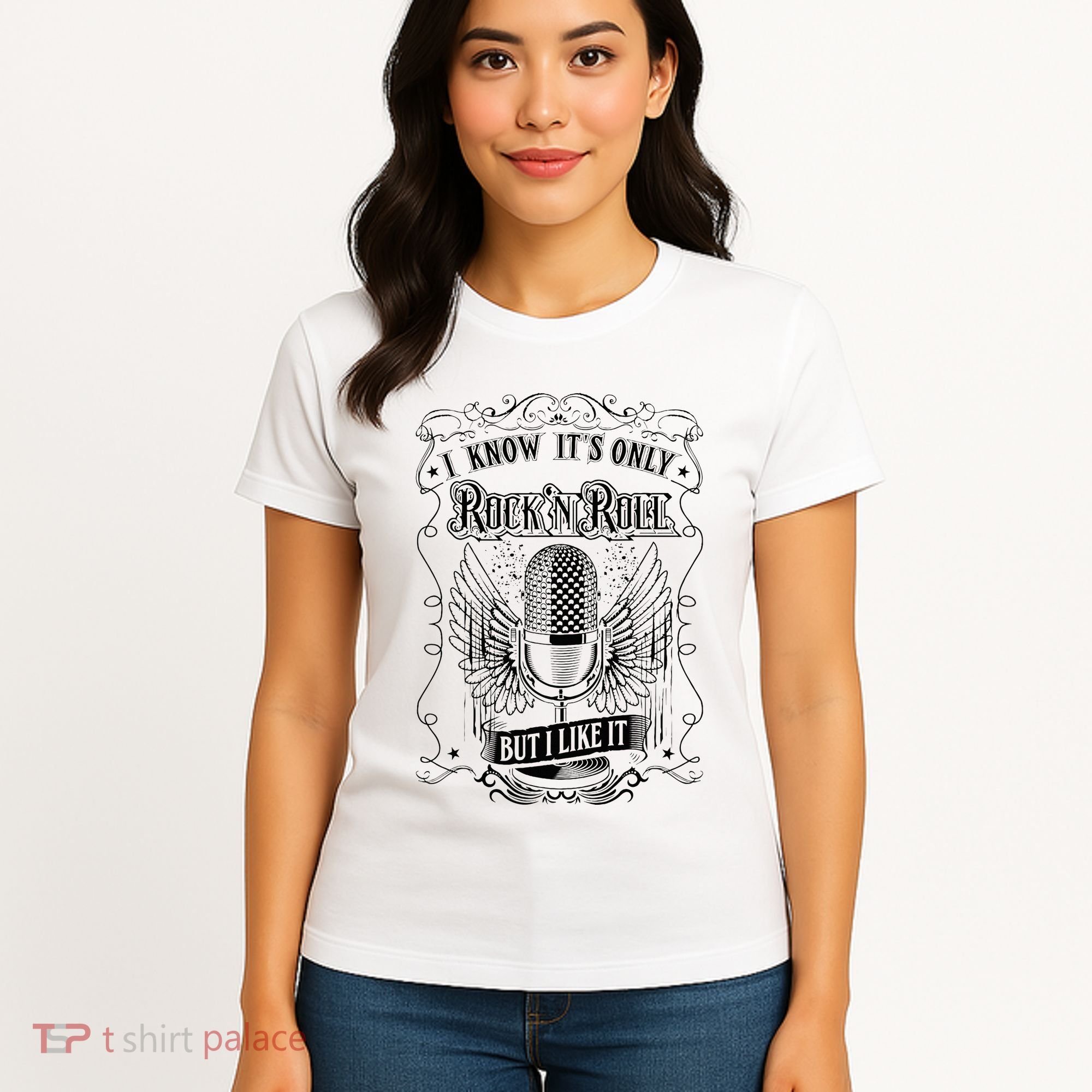 Know ItS Rock And Roll But I Like It Retro Microphone Women's T-Shirt