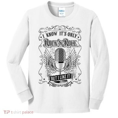Know ItS Rock And Roll But I Like It Retro Microphone Kids Long Sleeve Shirt