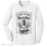 Know ItS Rock And Roll But I Like It Retro Microphone Kids Long Sleeve Shirt thumb 0