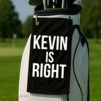 Kevin Is Right Funny Jokes Golf Towel thumb 2