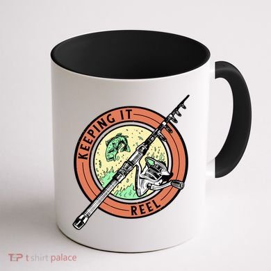 Keeping It Reel Fishing Coffee Mug back