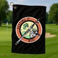 Keeping It Reel Fishing Golf Towel thumb 1