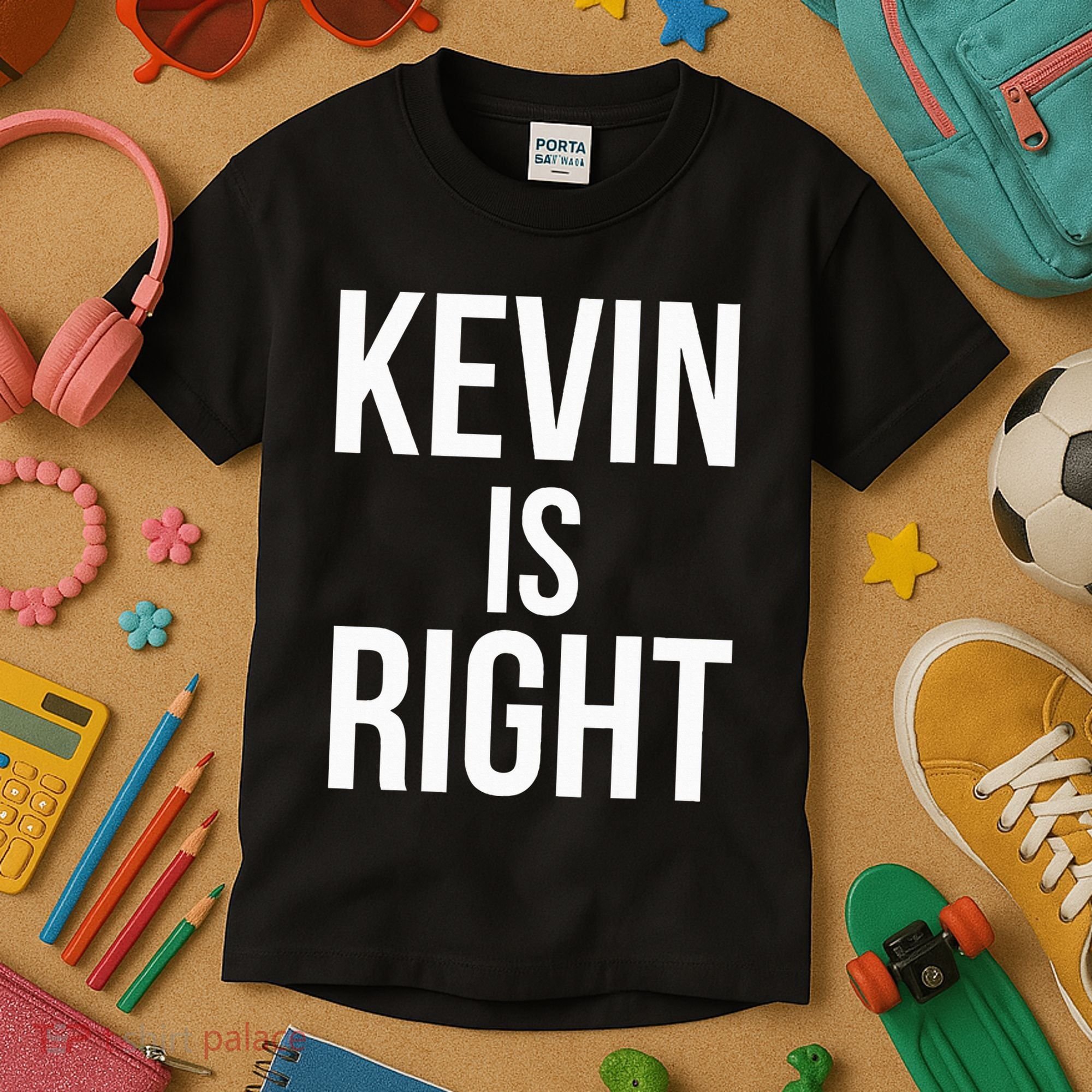 Kevin Is Right Funny Jokes Sarcastic Kids T-Shirt