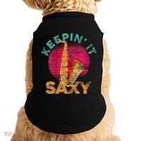 Keepin It Saxy Sax Player Jazz Musician Gifts Saxophone Doggie Tank thumb 0