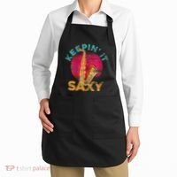 Keepin It Saxy Sax Player Jazz Musician Gifts Saxophone Apron thumb 2