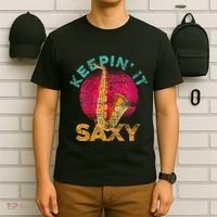 Keepin It Saxy Sax Player Jazz Musician Gifts Saxophone T-Shirt thumb 6
