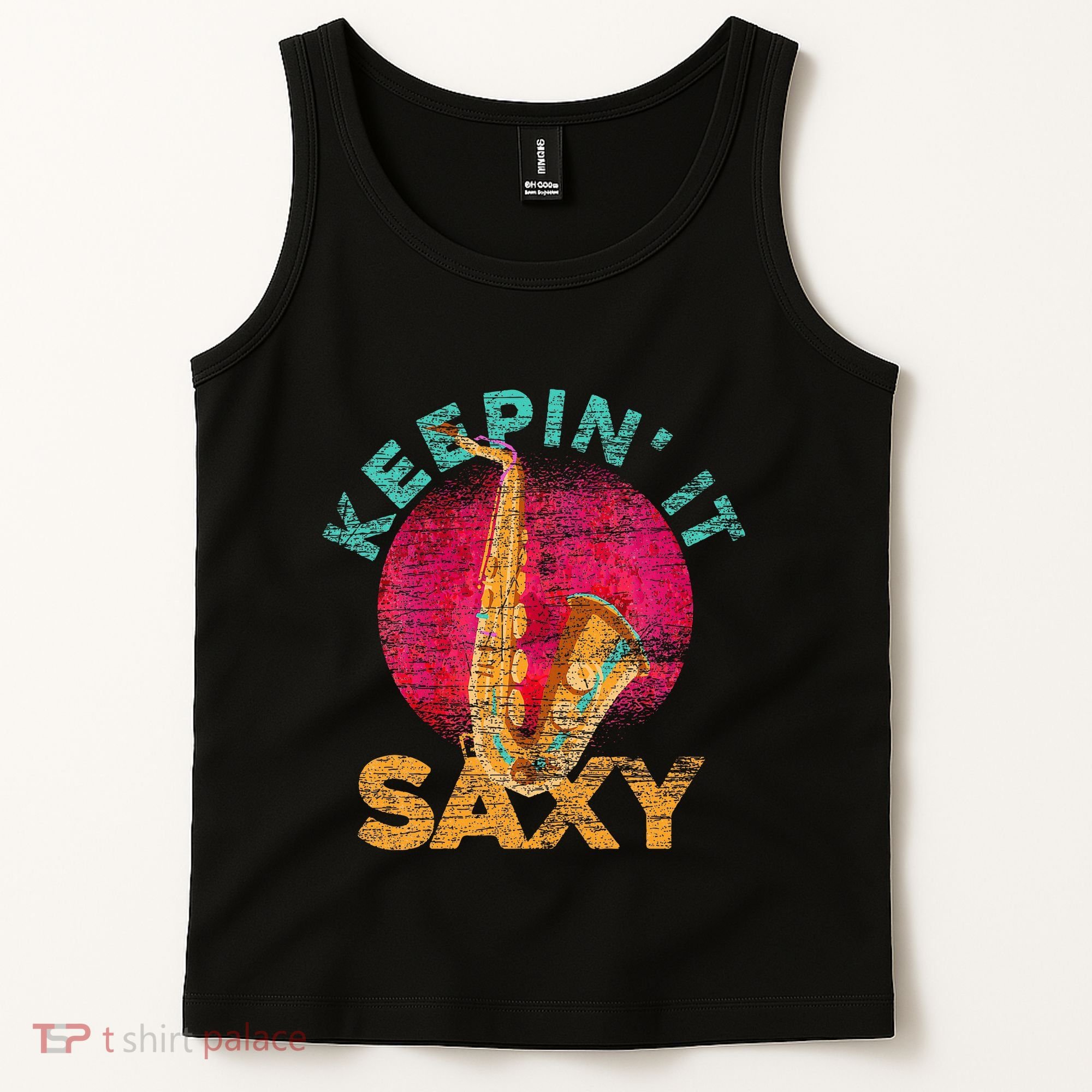 Keepin It Saxy Sax Player Jazz Musician Gifts Saxophone Tank Top