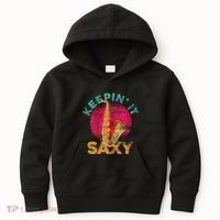 Keepin It Saxy Sax Player Jazz Musician Gifts Saxophone Kids Hoodie thumb 0