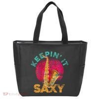 Keepin It Saxy Sax Player Jazz Musician Gifts Saxophone Tote Bag thumb 0