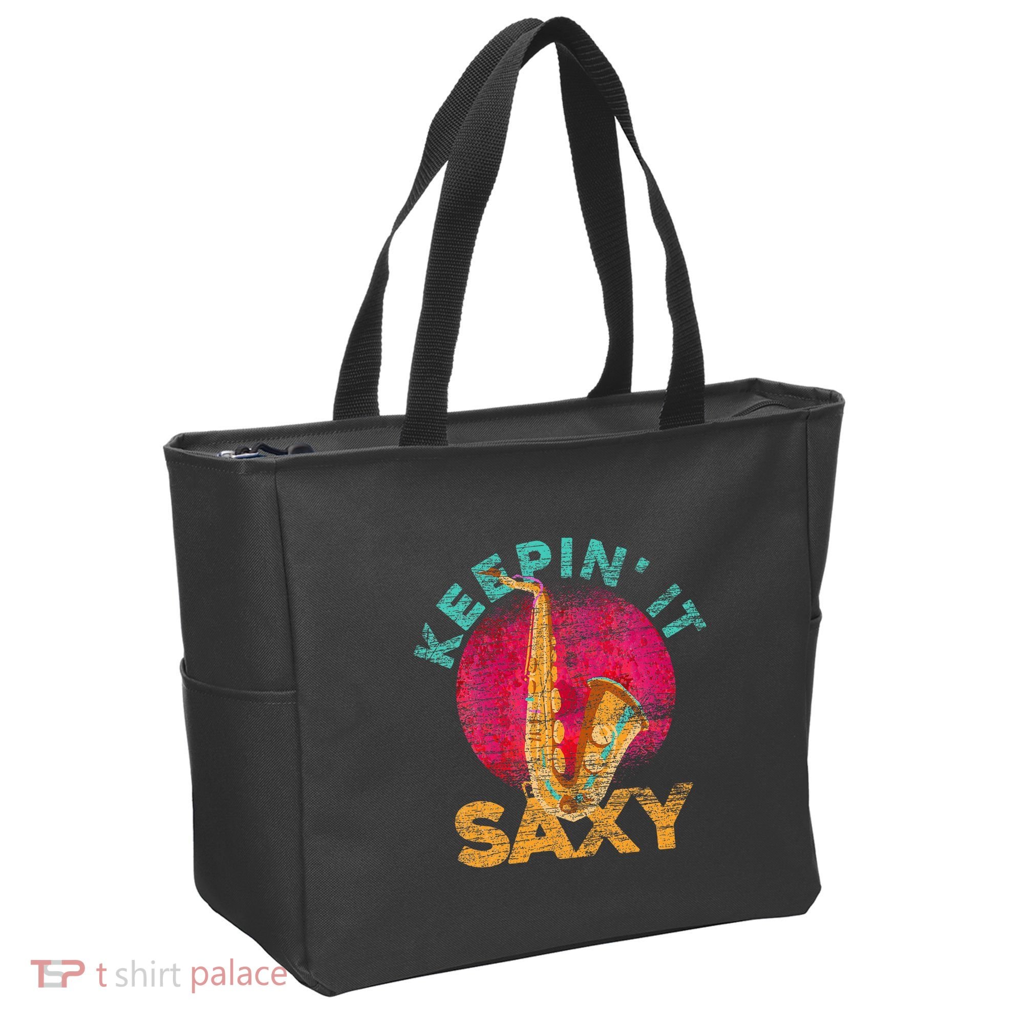 Keepin It Saxy Sax Player Jazz Musician Gifts Saxophone Tote Bag