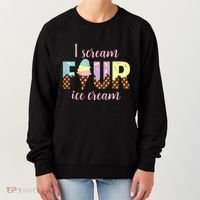 Kids I Scream Four Ice Cream 4th Birthday Women's Sweatshirt thumb 0