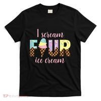 Kids I Scream Four Ice Cream 4th Birthday T-Shirt thumb 0