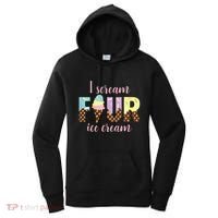 Kids I Scream Four Ice Cream 4th Birthday Women's Hoodie thumb 0