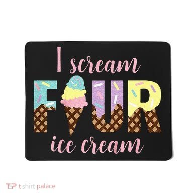 Kids I Scream Four Ice Cream 4th Birthday Mousepad