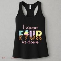 Kids I Scream Four Ice Cream 4th Birthday Women's Tank Top thumb 3