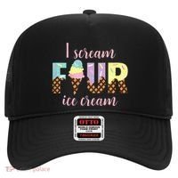 Kids I Scream Four Ice Cream 4th Birthday Hat thumb 0
