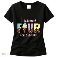 Kids I Scream Four Ice Cream 4th Birthday Women's T-Shirt thumb 0