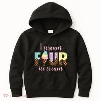 Kids I Scream Four Ice Cream 4th Birthday Kids Hoodie thumb 0
