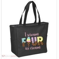 Kids I Scream Four Ice Cream 4th Birthday Tote Bag thumb 2