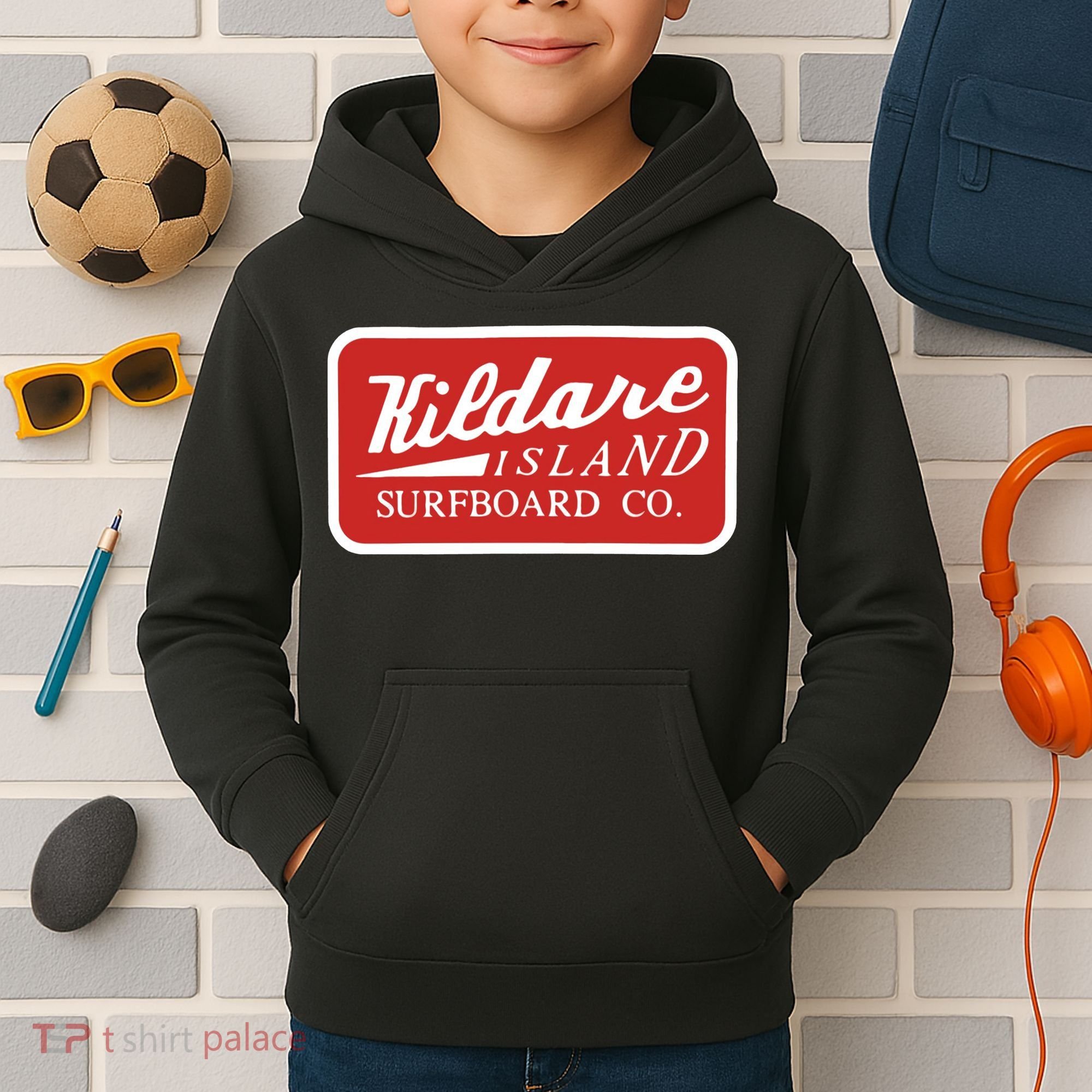 Kildare Island Surfboard Wear Paradise On Earth Kids Hoodie