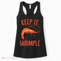 Keep It Shrimple Shrimps Crawfish Crab Seafood Lover Women's Tank Top thumb 0