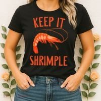 Keep It Shrimple Shrimps Crawfish Crab Seafood Lover Women's T-Shirt thumb 2