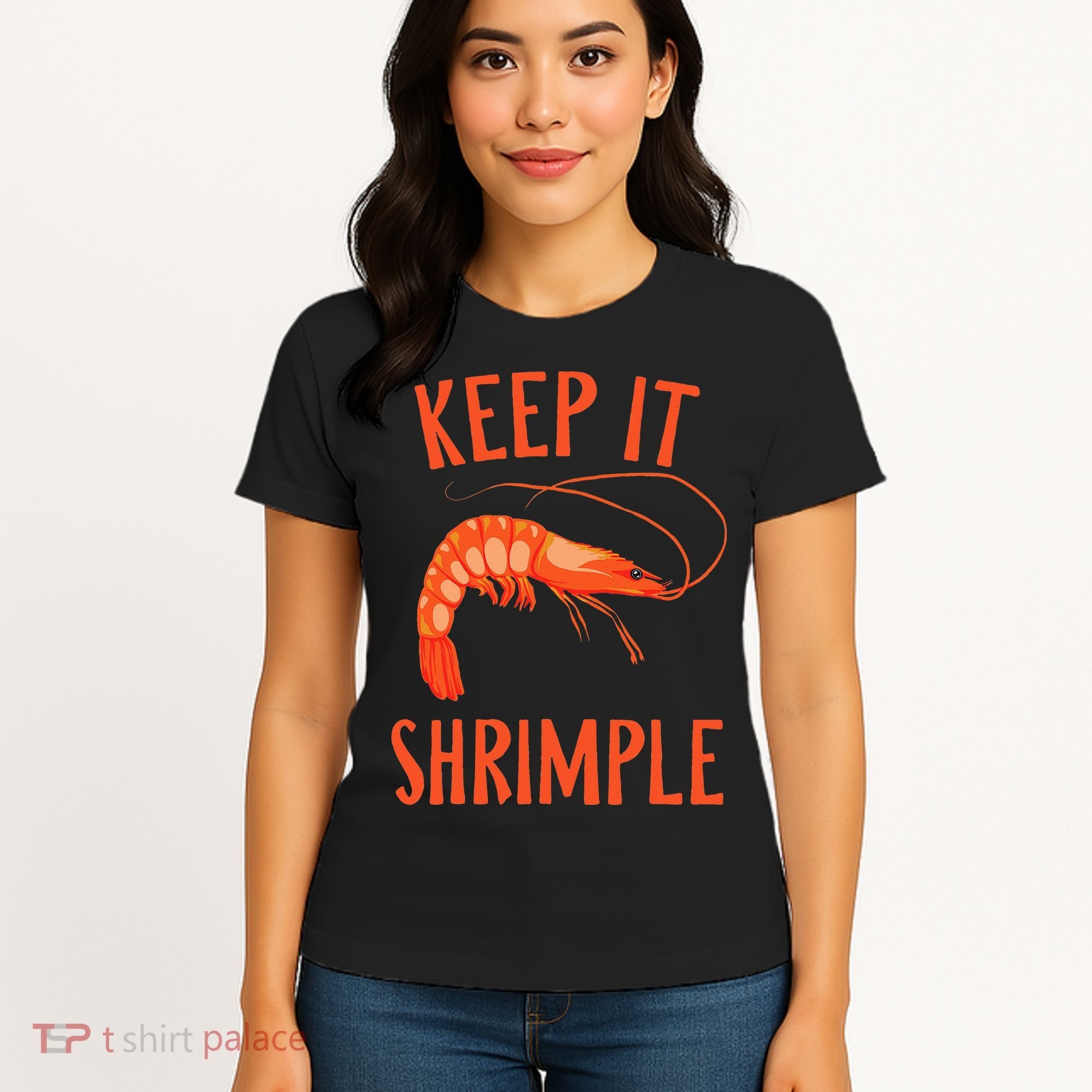 Keep It Shrimple Shrimps Crawfish Crab Seafood Lover Women's T-Shirt