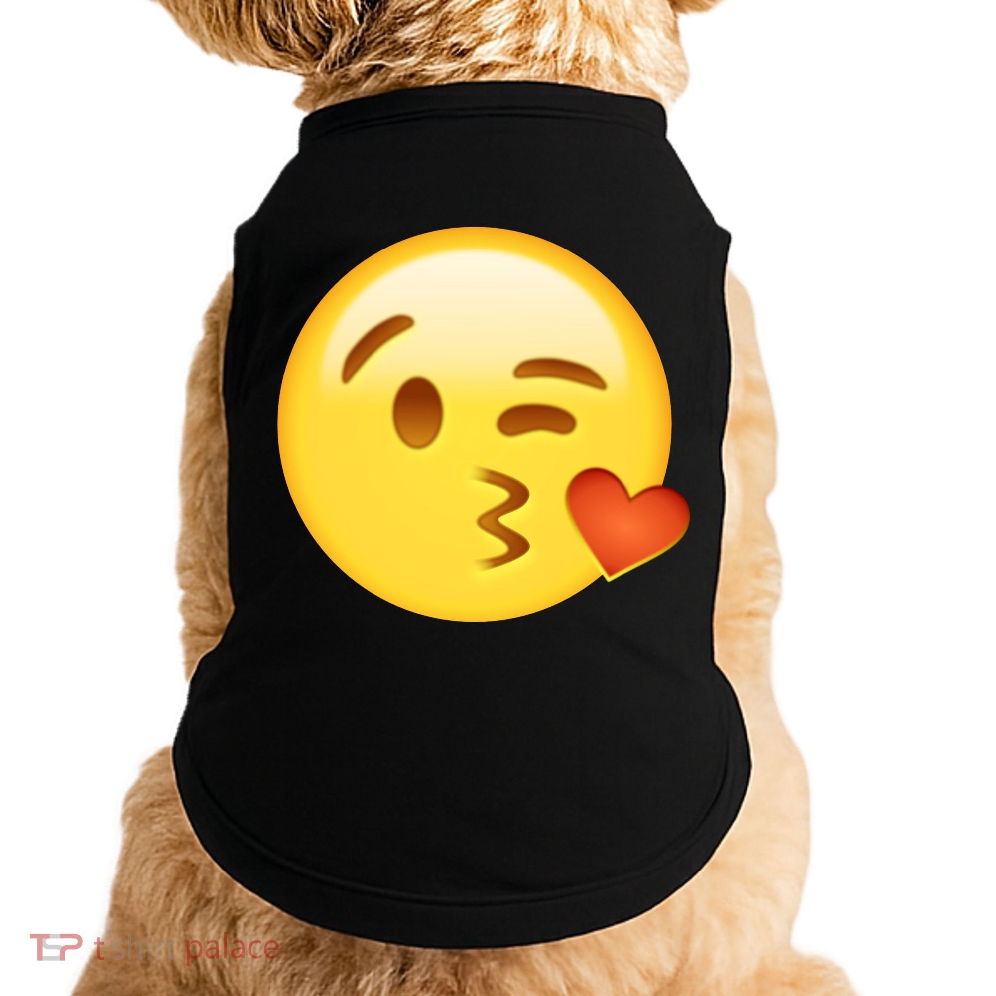 Kiss Face Emoticon Emoji Kissing Heart Doggie Tank