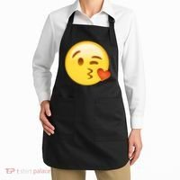 Kiss Face Emoticon Emoji Kissing Heart Apron thumb 2