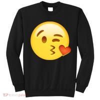 Kiss Face Emoticon Emoji Kissing Heart Sweatshirt thumb 0