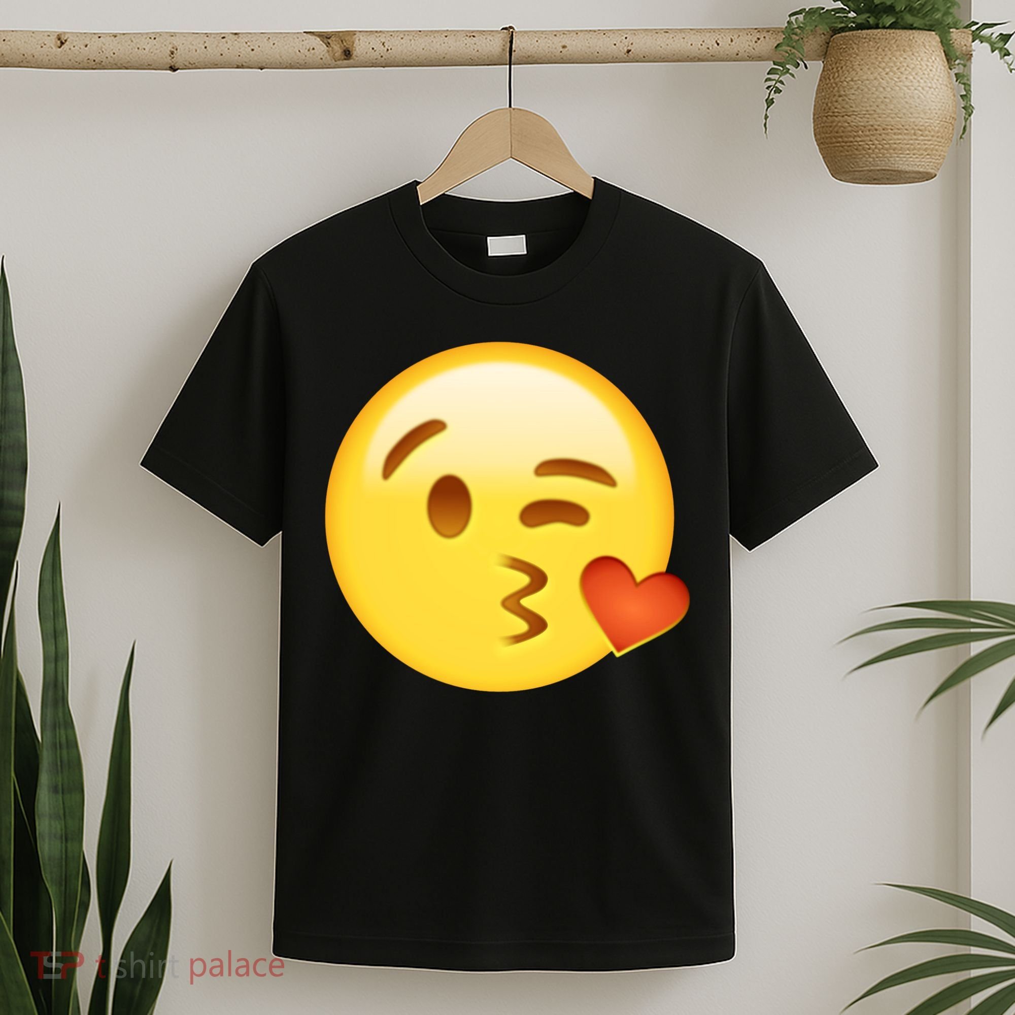 Kiss Face Emoticon Emoji Kissing Heart T-Shirt