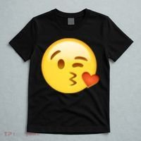 Kiss Face Emoticon Emoji Kissing Heart T-Shirt thumb 5