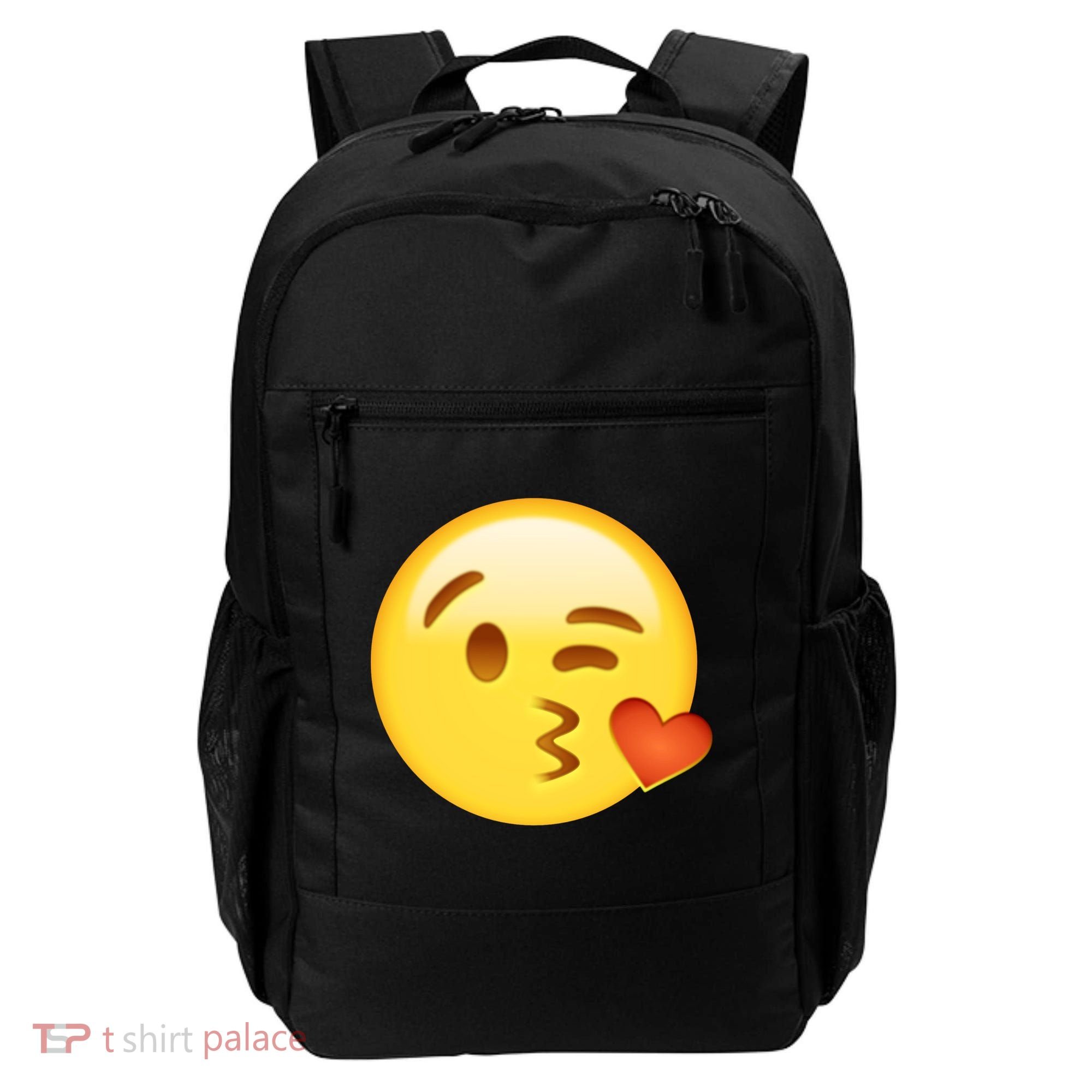 Kiss Face Emoticon Emoji Kissing Heart Backpack
