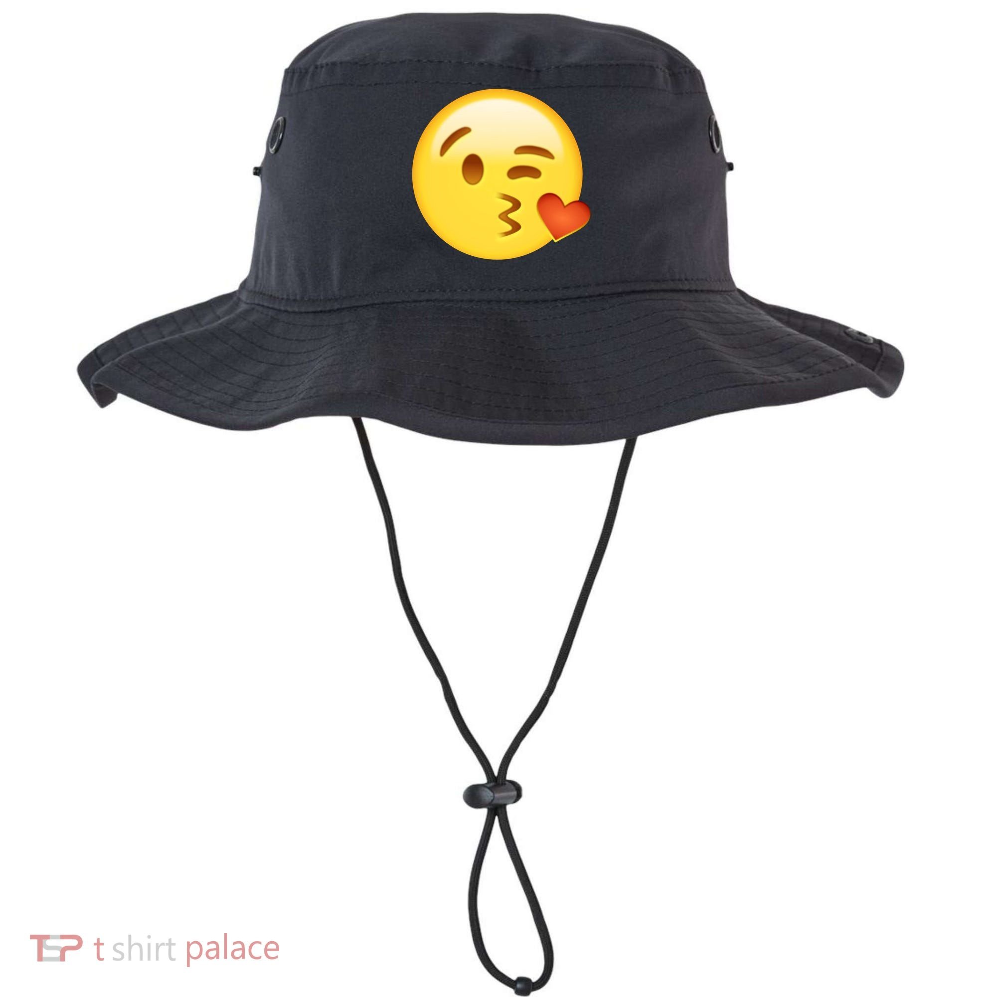 Kiss Face Emoticon Emoji Kissing Heart Bucket Hat
