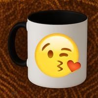 Kiss Face Emoticon Emoji Kissing Heart Coffee Mug thumb 2
