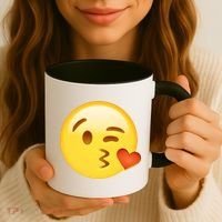 Kiss Face Emoticon Emoji Kissing Heart Coffee Mug thumb 3