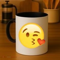 Kiss Face Emoticon Emoji Kissing Heart Coffee Mug thumb 4