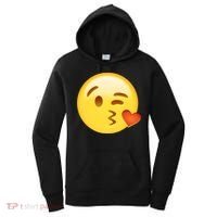 Kiss Face Emoticon Emoji Kissing Heart Women's Hoodie thumb 0