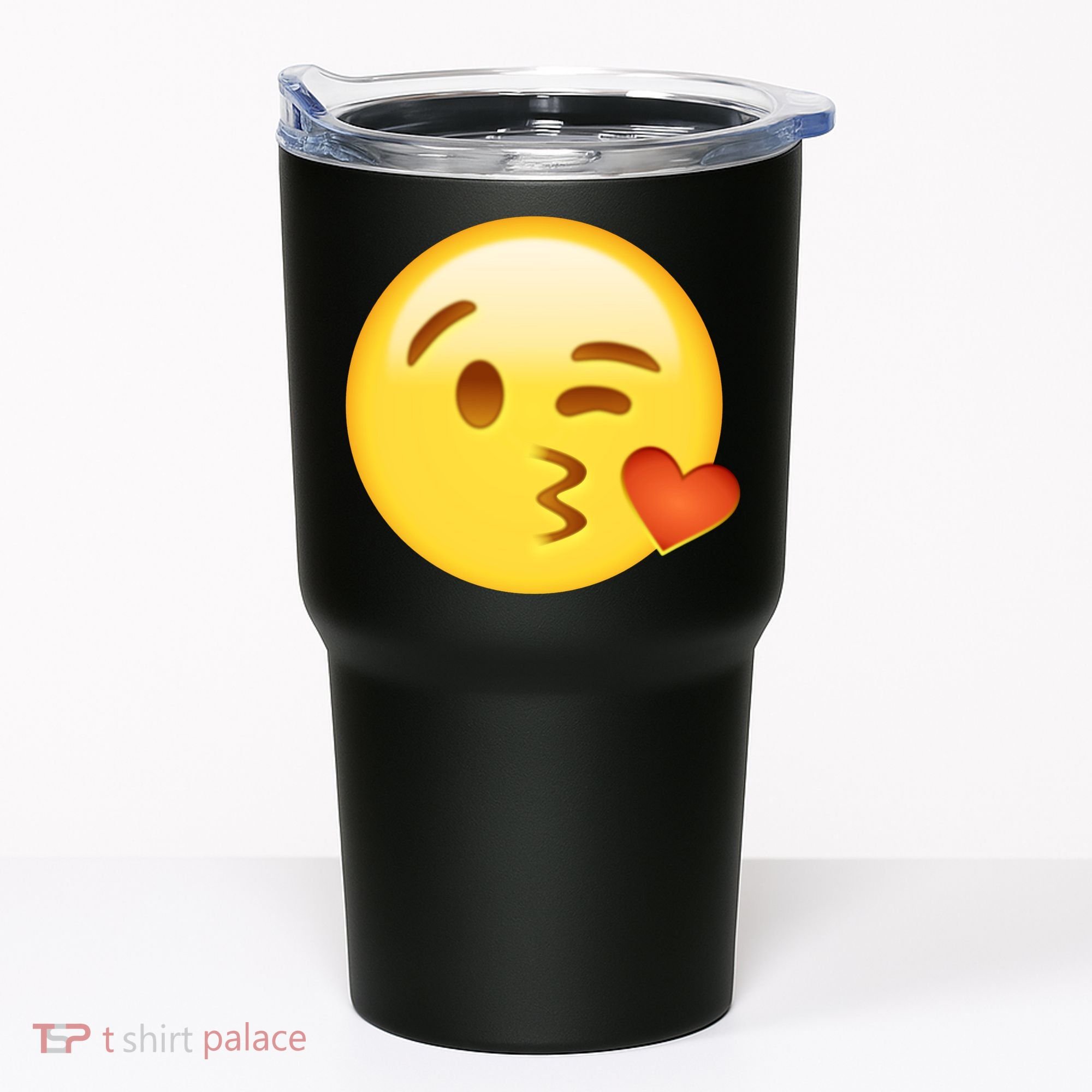 Kiss Face Emoticon Emoji Kissing Heart Tumbler