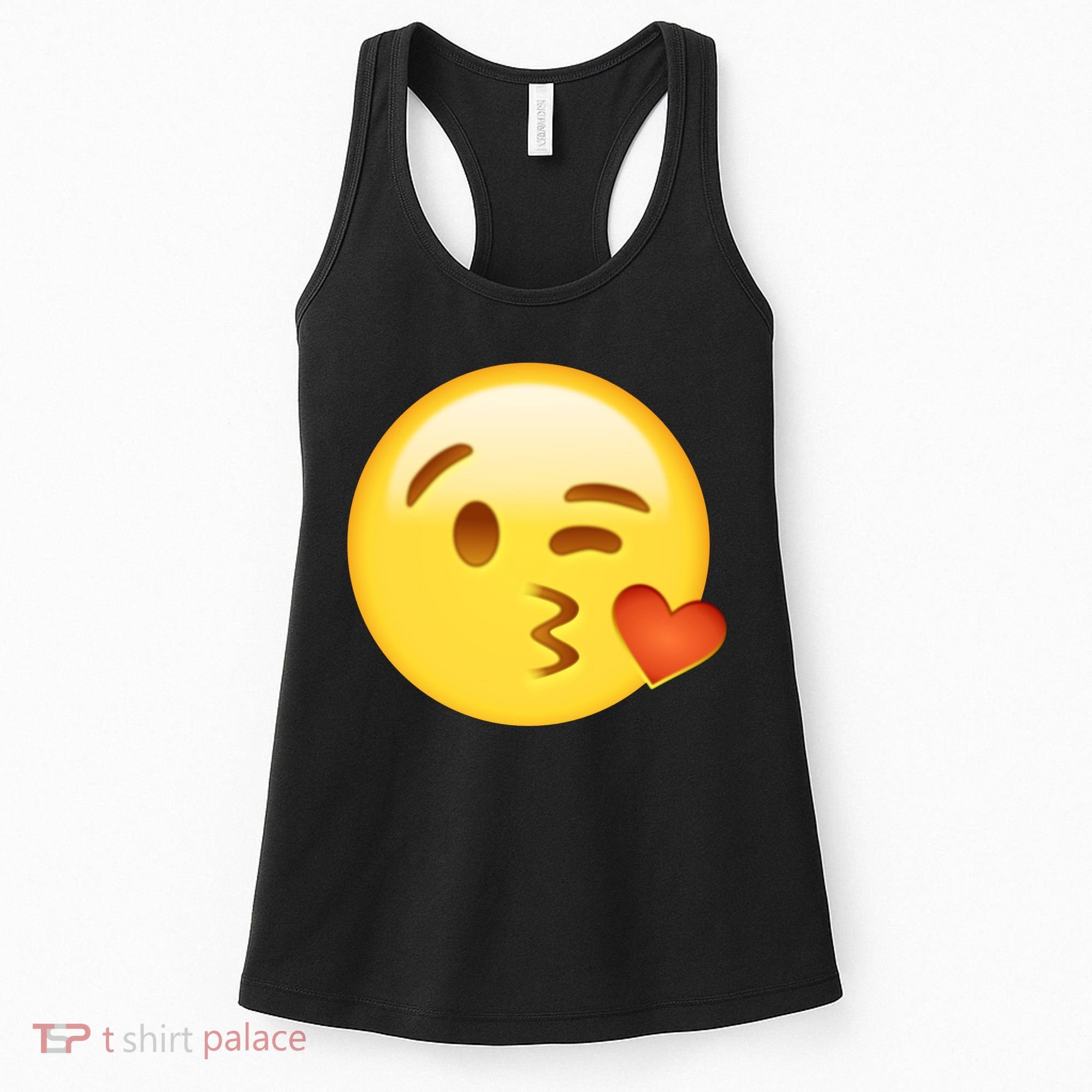 Kiss Face Emoticon Emoji Kissing Heart Women's Tank Top