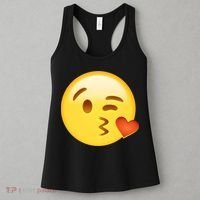 Kiss Face Emoticon Emoji Kissing Heart Women's Tank Top thumb 3