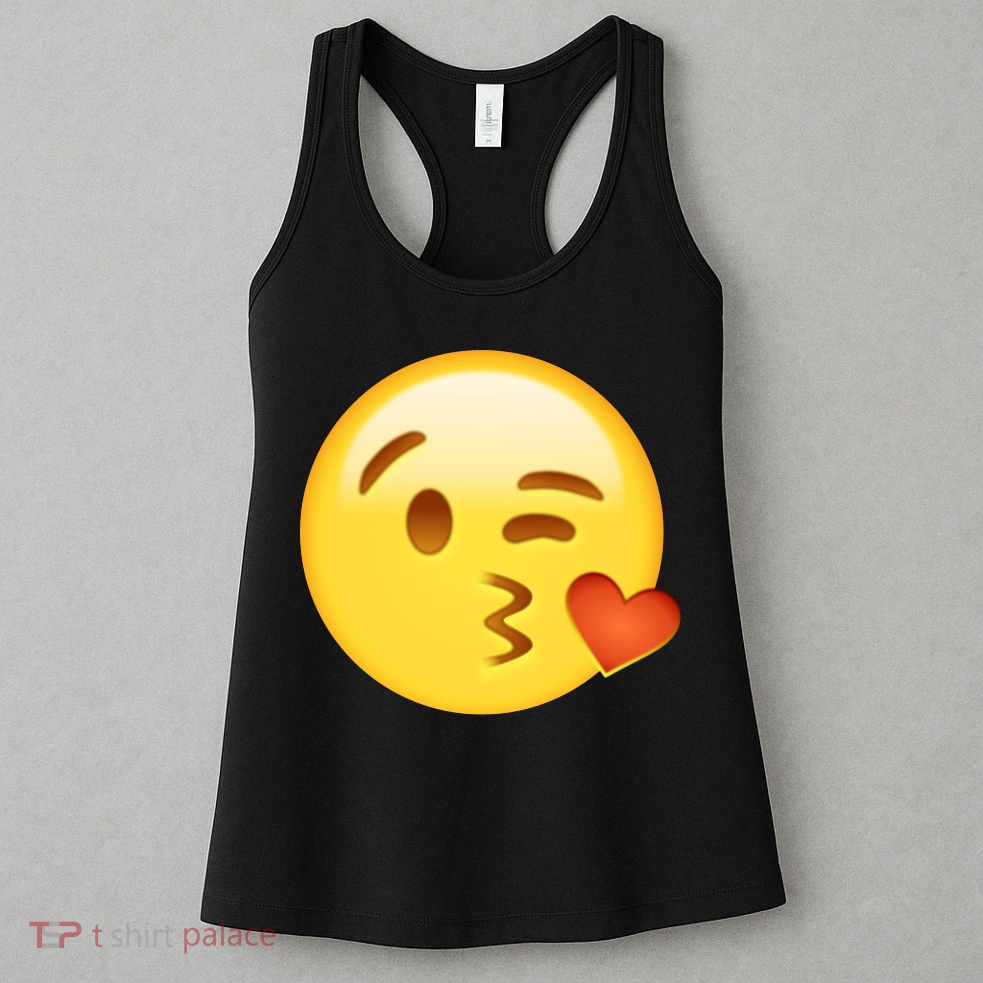 Kiss Face Emoticon Emoji Kissing Heart Women's Tank Top