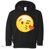 Kiss Face Emoticon Emoji Kissing Heart Toddler Hoodie thumb 0
