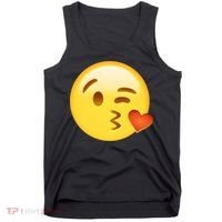 Kiss Face Emoticon Emoji Kissing Heart Tank Top thumb 0