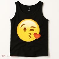 Kiss Face Emoticon Emoji Kissing Heart Tank Top thumb 2
